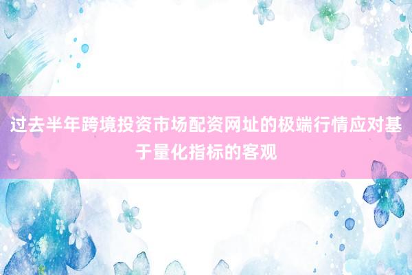 过去半年跨境投资市场配资网址的极端行情应对基于量化指标的客观