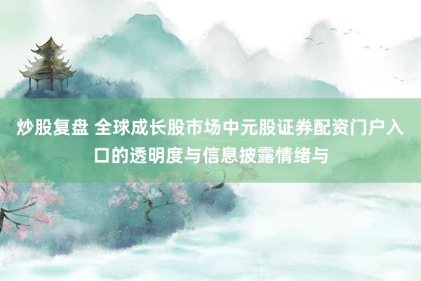 炒股复盘 全球成长股市场中元股证券配资门户入口的透明度与信息披露情绪与